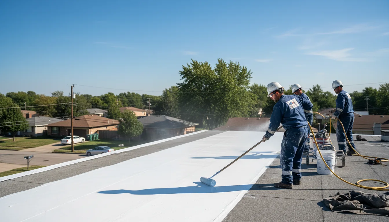 Commercial roof coating in Sandy Level, VA near me
